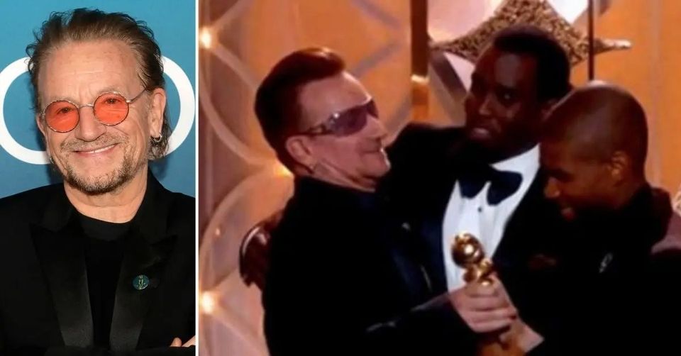 ‘He Knew!’: Bono ‘Haunted by Awkward Diddy Kiss Attempt’ at 2014 Golden Globes — Rocker ‘Still Shudders at Thought of Rapper That Close to Him’